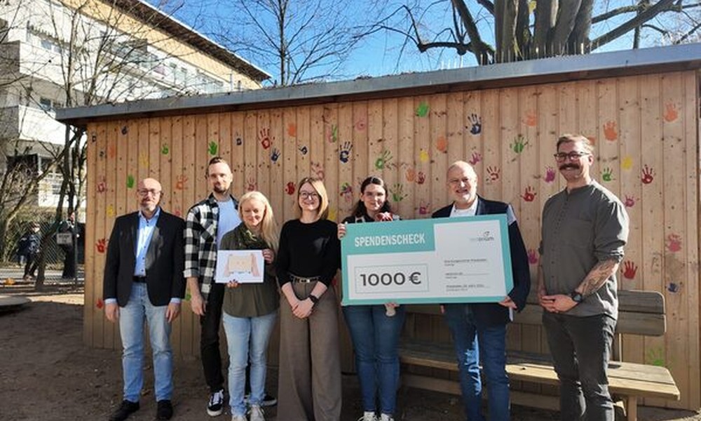 1.000 Euro und Lernroboter für MINT Ausbau der Kita Europaviertel in Wiesbaden