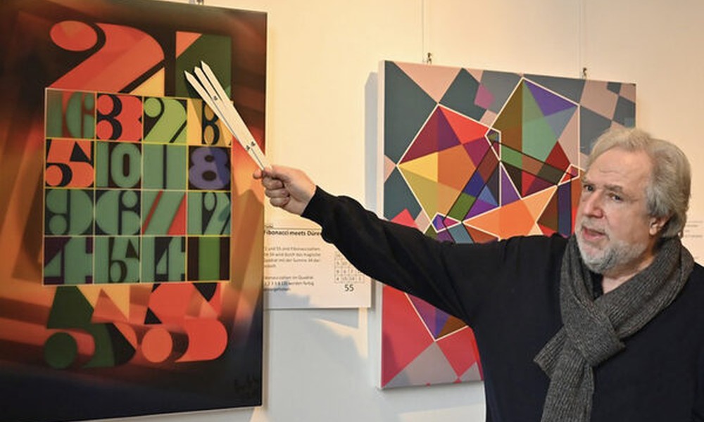 Geometrische Kompositionen in Farbe: Jürgen Felger stellt im Wiesbadener Rathaus aus